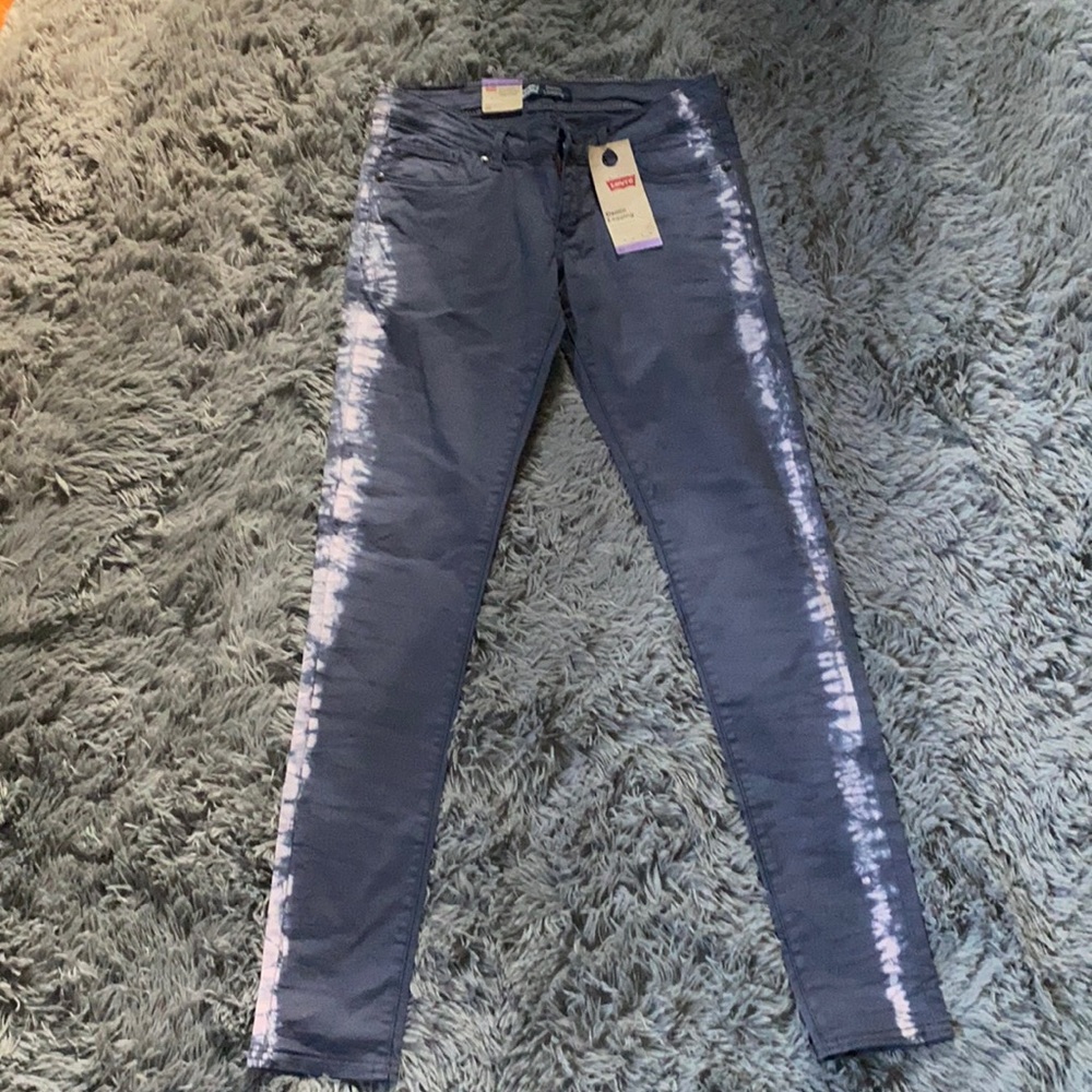 Purple and white Levi leggings size 16 in girls